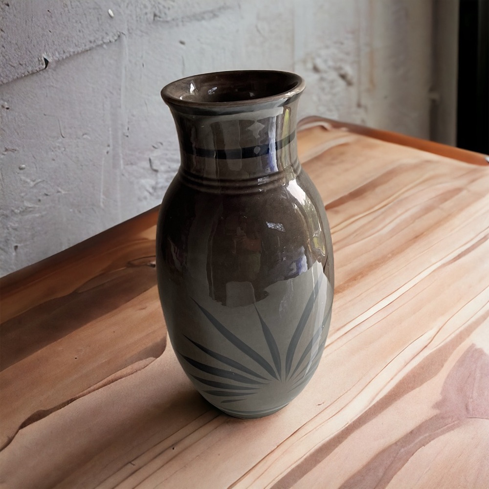 Mexican hand painted vase